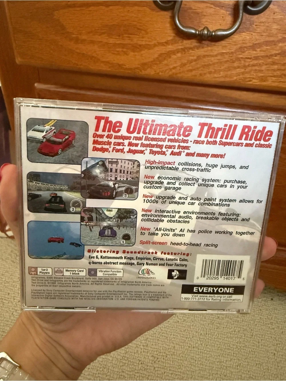 PlayStation Test Drive 6 (PS1) - Blue Race Car Cover